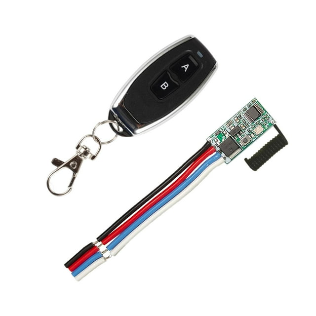 433MHz Mini Remote Control Switch Receiver AB Black AB Black Antenna