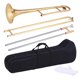 thumbnail image 4 of Trombón alto en Si bemol, acabado dorado en laca, ideal para estudiantes y profesores. Incluye boquilla de cuproníquel, estuche rígido y guantes. Excelente calidad y entonación perfecta., 4 of 6