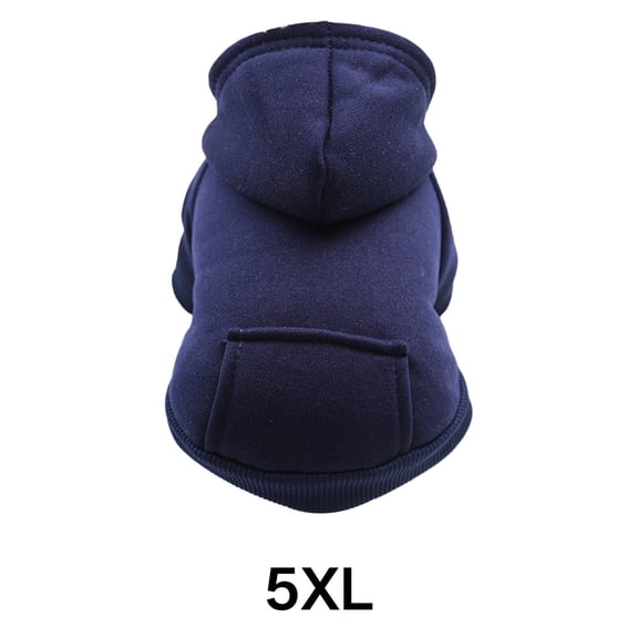 GASTROPOD Fleece Warming Dog Jacket, Comfortable Simple Fashionable Sweatshirt Navy Blue 5XL