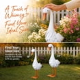 thumbnail image 2 of Clearance Volra Belavi Goose Tall Garden Statue, Porch Goose Statue, Whimsical Outdoor Duck Sculpture, Weatherproof Yard Decor for Patio Lawn, 18in/24in (18Inch), 2 of 9