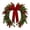 Wine, variant on Christmas Wreath with Red Bows - Artificial Cedar Winter Wreath Decor, Farmhouse Holiday Wreath for Indoor Outdoor Christmas Decorations - 18''