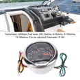 thumbnail image 3 of BIMZUC 85mm 3-in-1 Marine Speedometer Fuel Level Gauge 8-16V Voltmeter 7000 RPM Tachometer with 7 Color Auto-Cycling Backlight for Truck Car Boat RV, Black Silver Bezel, 3 of 9