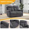 thumbnail image 5 of Bonzy Home Manual Reclining Sofa Set, Modern Loveseat Recliner Sofa for Adult with Adjustable Backrest, Couch Recliners for Living Room Furniture, Dark Gray, 5 of 7