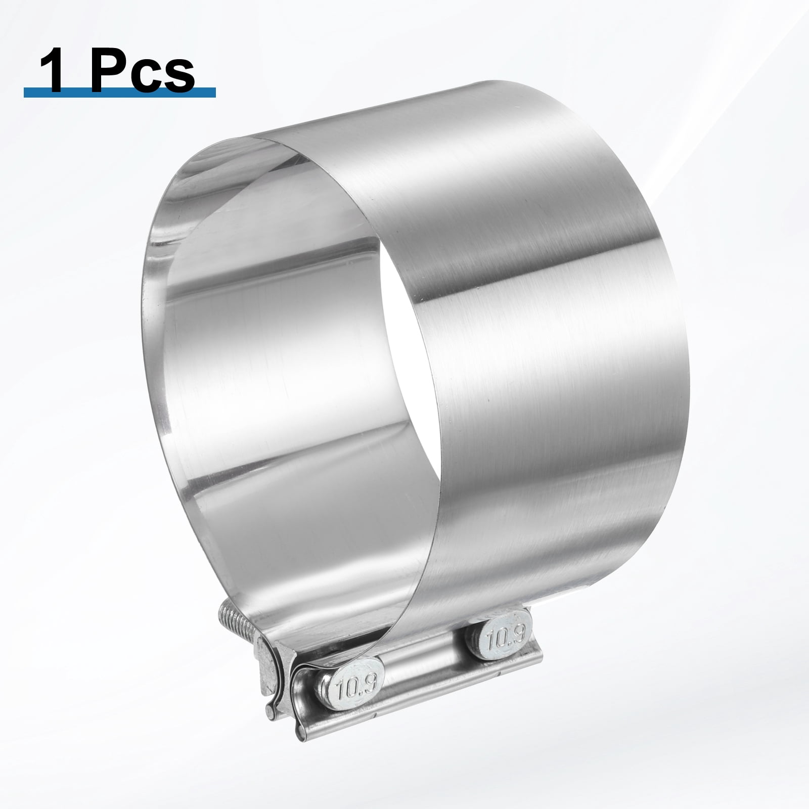 Exhaust Clamp 5.5" Stainless Steel Lap Joint Band Clamp Exhaust Pipes Connection with M10 Screws for Car Muffler Elbow Pipes