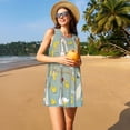 thumbnail image 3 of Balery Cute Farm Birds Vestidos de verano para mujer con estampado: vestido holgado sin mangas, vestido playero informal y cómodo para días calurosos., 3 of 7