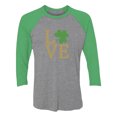 thumbnail image 1 of Tstars Womens Irish Clover Love St Patricks Day Gift 3-4 St Patricks Day Shamrock Shirts Gift for Her Irish Shirt Pride Proud Irish Women Sleeve Baseball Jersey Shirt, 1 of 5