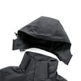 thumbnail image 4 of Mens Padded Jackets Casual Detachable Hood Long Sleeve Zipper Pocket Coat Hiking Outdoor Waterproof Windbreaker Warm Outwear Men's Lightweight Full Zip Jacket Gray 2XL, 4 of 6