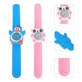 thumbnail image 2 of EeaseMX 2 relojes de dibujos animados para niños, relojes creativos de pulsera de cuarzo para niños, regalos creativos para estudiantes (1 de cada uno con estampado de pingüino azul y panda rosa), 2 of 7