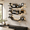 With Light, variant on Modern LED Wine Rack 39.4 Inch with 3-Tier Floating Shelves and Wine Glass Holder, Large Capacity Liquor Display Rack for Home Bar, Dining Room, and Cafe Decoration