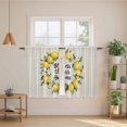 thumbnail image 3 of Summer Lemon Kitchen Curtains, Farmhouse Country Vintage Linen Texture Light Filtering Window Curtain Panels, 2Pcs Rod Pocket Window Treatments Set for Study Room Bathroom Bedroom 52x54 Inches, 3 of 9