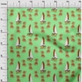 thumbnail image 3 of oneOone Polyester Spandex Light Green Fabric Beach Craft Projects Decor Fabric Printed By The Yard 56 Inch Wide, 3 of 4