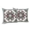 thumbnail image 6 of Ambesonne Vintage Throw Pillow Cover 2 Pack, Curlicues Floral Design, 20", Multicolor, 6 of 6