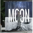 thumbnail image 4 of Ambesonne Moon Shower Curtain, Big Bang in Outer Space, 69"Wx70"L, Grey Blue, 4 of 5