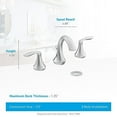 thumbnail image 3 of MOEN T6420BN Eva 8 in. Widespread 2-Handle High-Arc Bathroom Faucet Trim Kit in Brushed Nickel (Valve Not Included), 3 of 5