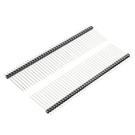 30Pcs 2.54mm Pitch 40-Pin 23mm Length Single Row Straight Pin Header Strip
