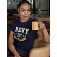 thumbnail image 2 of US Navy Womens Graphic Tee Navy - Anchor Aweigh 100% Cotton Regular Fit, 2 of 4