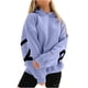 thumbnail image 1 of Fashiona Sudadera con capucha y estampado de letras para mujer, 1 of 6