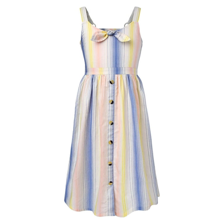 Jessica Simpson Girls Youth Ruched Bodice Ruffle Trim Dress