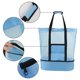 thumbnail image 5 of Bolsa de playa con separación de ropa seca y húmeda | Bolsa de malla de gran capacidad | Asas gruesas y suaves | Tejido transpirable | Cierre de doble cremallera | Compartimento de aluminio para hi, 5 of 5