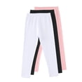 thumbnail image 2 of THDHVS Girls Leggings,Pants for Girls,3-PC Solid Color Pants with Elastic Waist Slim Fits Comfortable Outer Casual Bottoms Versatile Style Black 5-6 Years, 2 of 3