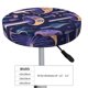 thumbnail image 4 of Disketp Floral Hippie Mushrooms Funda Redonda para Taburete, Funda de Cojín para Silla de Bar Suave y Elástica-13 inch, 4 of 7