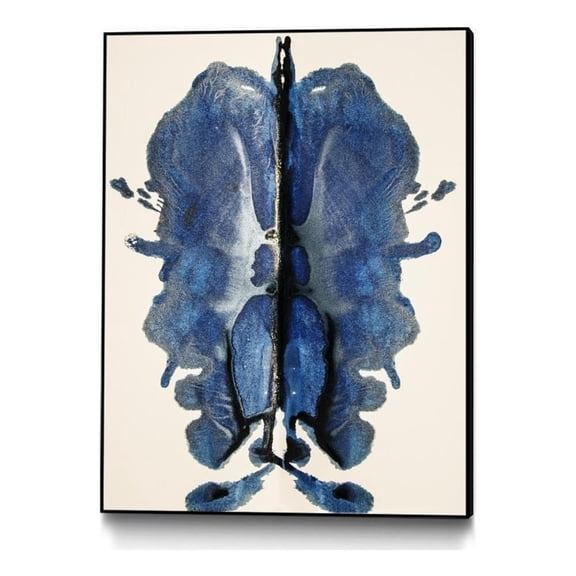 Giant Art Canvas 30x40 Blue Ink Laos Framed in White