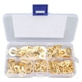 thumbnail image 2 of Ring Terminal, Oxidation  Wire Connector Lugs 150PCS High Conductivity Open Barrel Design Brass With Storage Box For Electric Projects, 2 of 8