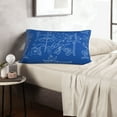 thumbnail image 2 of ZNDUO Rectangular Plush Cushion Cover, Cartoon Beach Graffiti Pattern Non-Pilling Hidden Zip Bedroom Sofa Pillowcases, 14"x20", 2 of 8