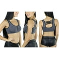 thumbnail image 3 of ToBeInStyle Women's 3Pk Seamless Sports Bra with Strappy Back - Pla - S/M, 3 of 7