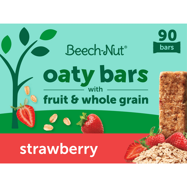 BeechNut Oaty Bars with Fruit & Whole Grain Strawberry Toddler Snack