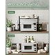 thumbnail image 5 of Soporte extensible para microondas, Organizador de Cocina, Repisas para cocina en Altura ajustable, Estante para Cocina, 2 Niveles con 8 Ganchos, 1 servilletero, 1 cesto para Especias, Negro, 5 of 6