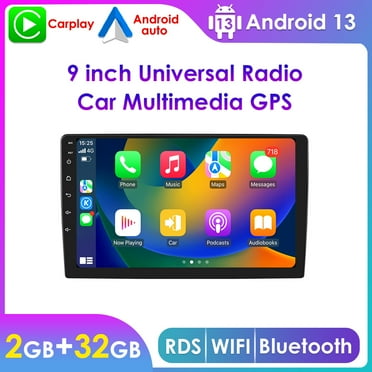 Android 13.0 Apple Carplay Bluetooth 2 32GB Wifi Universal 9" Touch Screen Double Din Car Stereo Radio Head Unit GPS Navigation Player
