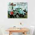 thumbnail image 3 of Nawypu Farmhouse Truck Wall Art Old Barn Cross Daisy Wall Decor Christian Jesus Quotes Teal Pictures Canvas Prints Motivational Framed Modern Artwork for Home Living Room Bedroom Bathroom, 3 of 5