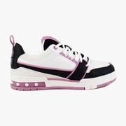 Steve Madden Skater Womens Fashion Sneakers Black/Pink Multi Size 5.5 M