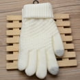 thumbnail image 4 of Grofry Women Gloves,Stylish Winter Soft Warm Knitted Stretch Full Finger Touch Screen Gloves White, 4 of 6