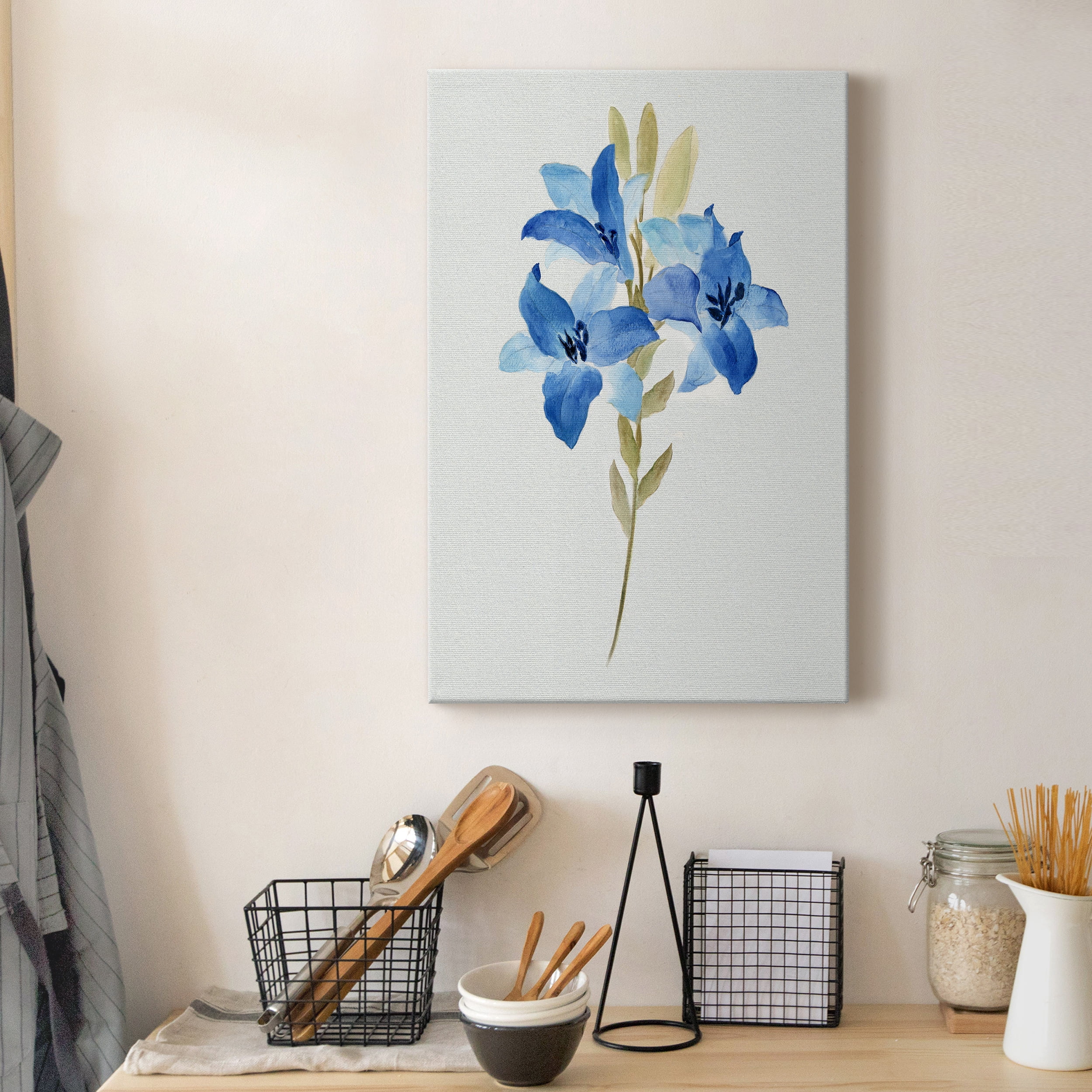 Blue Blossom Botanical III Premium Gallery Wrapped Canvas - Ready to Hang - 8 x 12