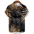 thumbnail image 3 of Birdeem Mens Printing Button Casual Short Sleeve Turndown Collar Blouse Shirt, 3 of 9