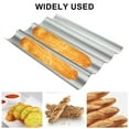 thumbnail image 5 of YAMUZONG Perforated 4 Wave French Bread Pan Tray Non-Stick for Baking, 5 of 7
