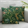 thumbnail image 3 of Bird Flower Floral Chinoiserie Pillow Case Aqua and Green Euro Sham Pillow Cover Asian Colorful Cushion Cover  Accent Pillowcase Rustic Home Decor for Sofa Living Room Bedroom, 3 of 5