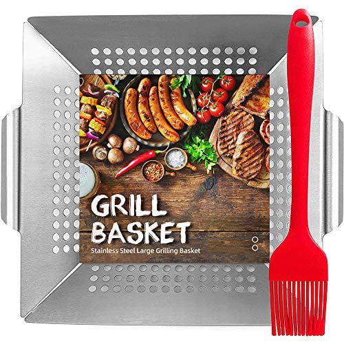 1 Best Vegetable Grill Basket BBQ Accessories for Grilling Veggies Fish Use for sale online 