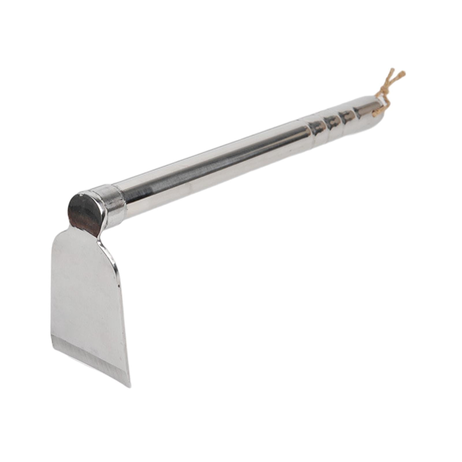 Stainless Steel Gardening Hoe, Planting Vegetable Garden Tools, Ergonomic Handle, Portable Weeding Removal Tool for Backyard, Lawn, Yard Straight