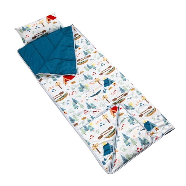Lippert Components Sleeping Bag 2022107838 Thomas Payne; For 1 Person Age 5 And Older; 67 Inch Length x 62 Inch Width Rectangle; Machine Washable/Dryer Safe; Campsite Print; With Zippered Closure