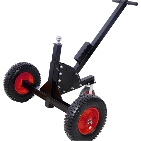 JERFIT 1500 lbs Capacity Trailer Dolly Mover, 2-in-1 Manual & Vehicle Towing, 24-35.4" Adjustable Hitch Height w/ 2" Ball, 16" Pneumatic Tires for RV Boat Utility Trailers