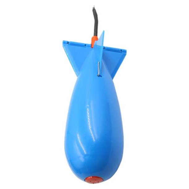 DQrwqpou Alimentador Cohetes Pesca Carpa 3 Tamaños Bomba Señuelos Cebos Soporte para Aparejos (azul S)
