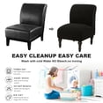 thumbnail image 4 of SHANNA Armless Accent Chair Cover Stretch Spandex Chair Slipcover Slipper Chair Cover, Black, 4 of 7