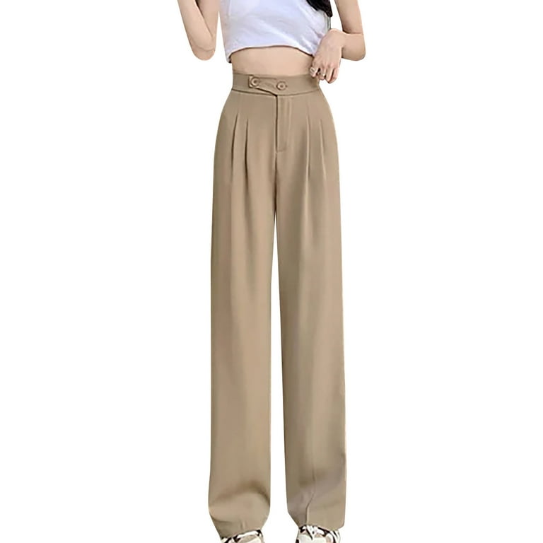High Waist Suit Pants Women New Korean Fashion Straight Loose