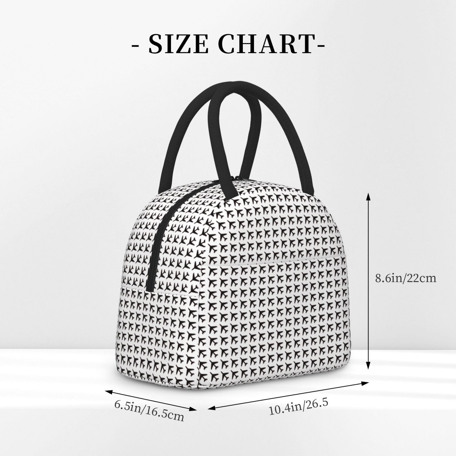 Logiee Airplane Print Lunch Bag for Women & Men,Adult Insulated Lunch Box,Food Lunch Containers,Reusable High Capacity Lunch Tote Bags for Work, Travel, Outdoor