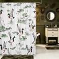 thumbnail image 2 of Manfei Mallard Duck Print Shower Curtain 72Wx84L,Farmhouse Animal Bathroom Shower Curtain, 2 of 5