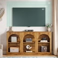 thumbnail image 5 of Tribesigns 63-inch Console Table, Farmhouse Entryway Table with 3-Tier Shelf, Wooden Sofa Console Behind Couch for Entrance, Hallway, Natural Brown, 5 of 8