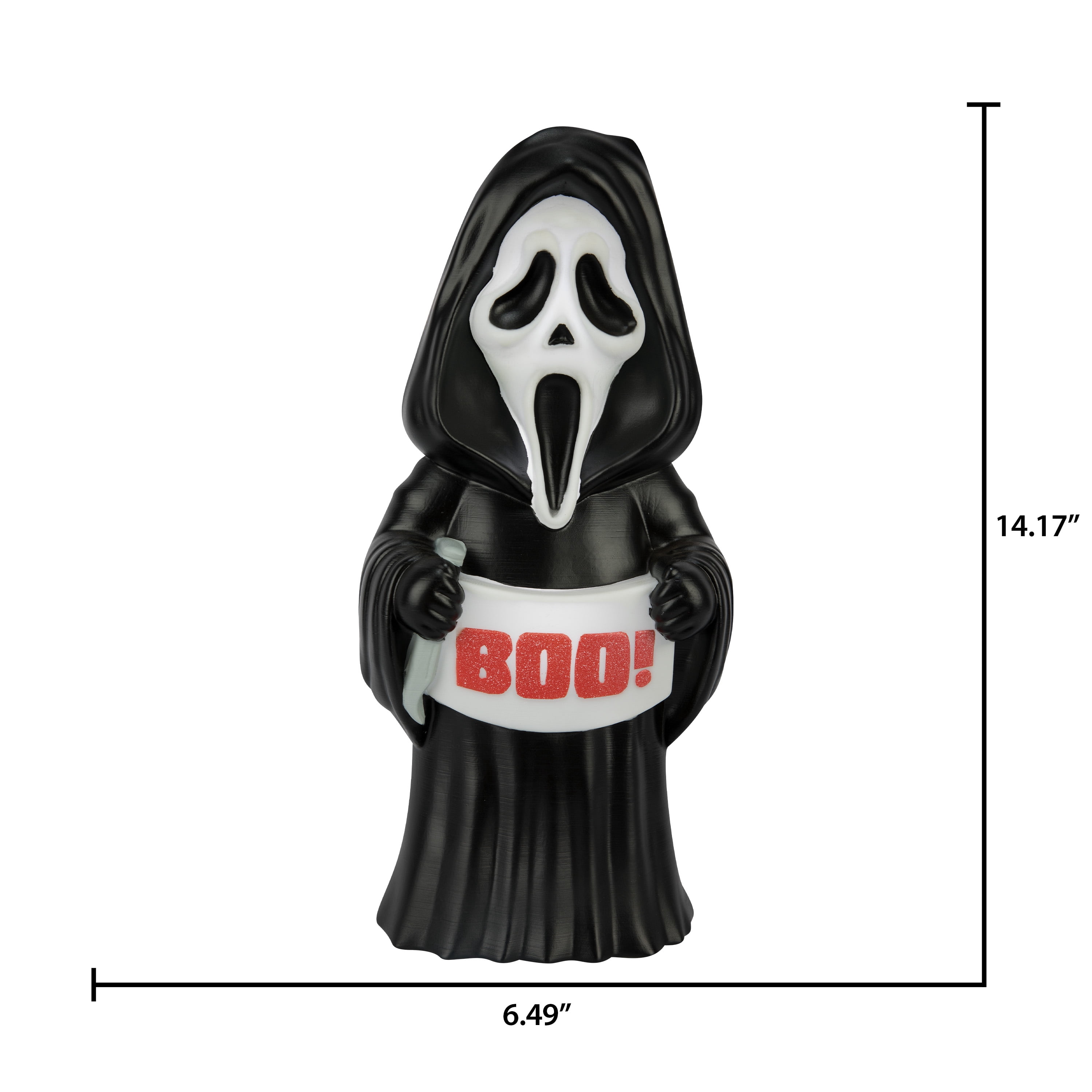 Lighted Blow Mold Decor Ghostface 14" Fun World